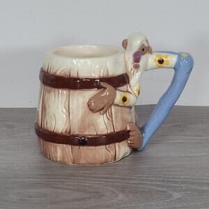 Twin Winton Pottery Hillbilly Men Of The Mountain Mug Kitsch Country Barrel